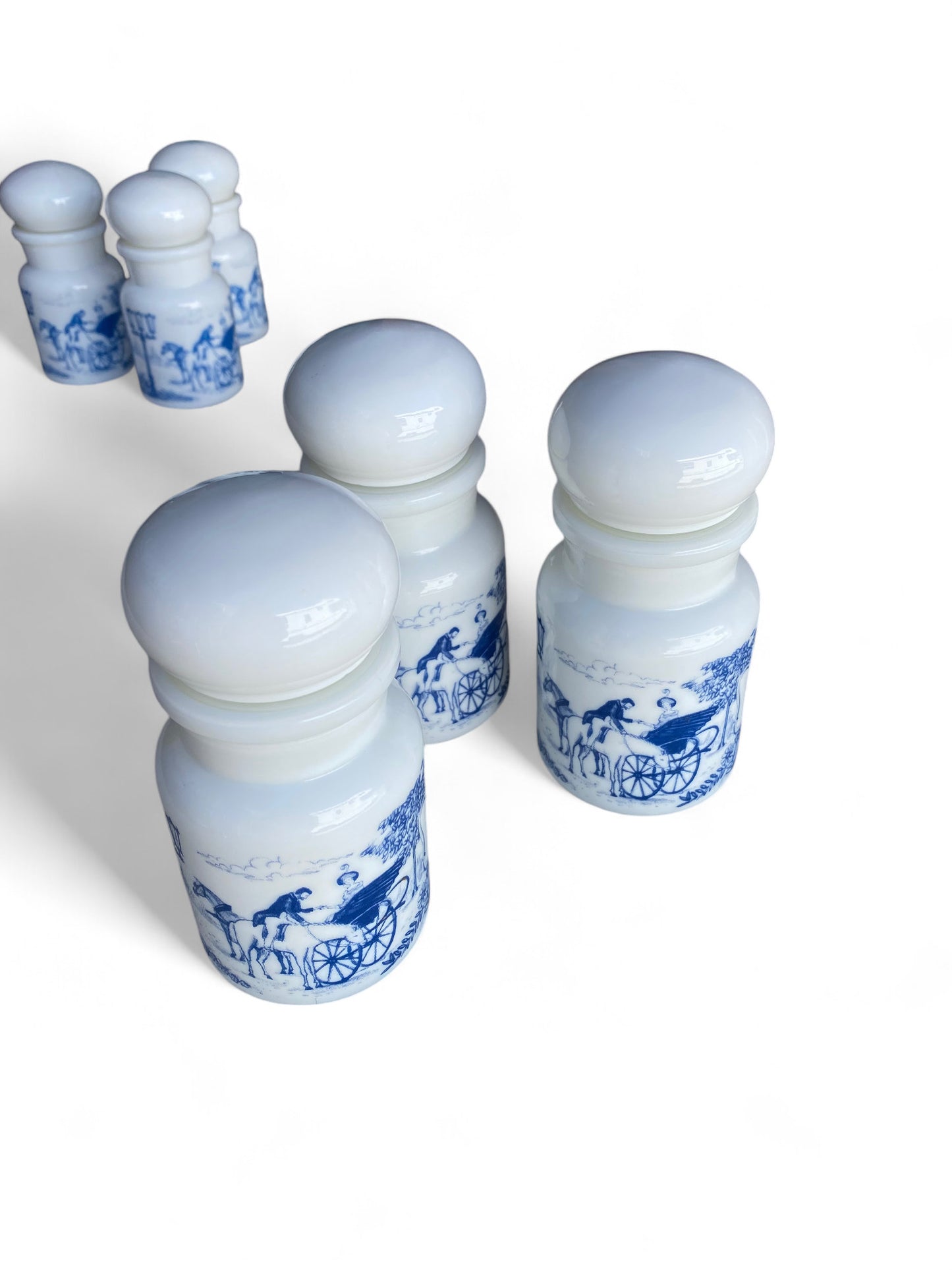Vintage Belgian Apothecary Spice Jars