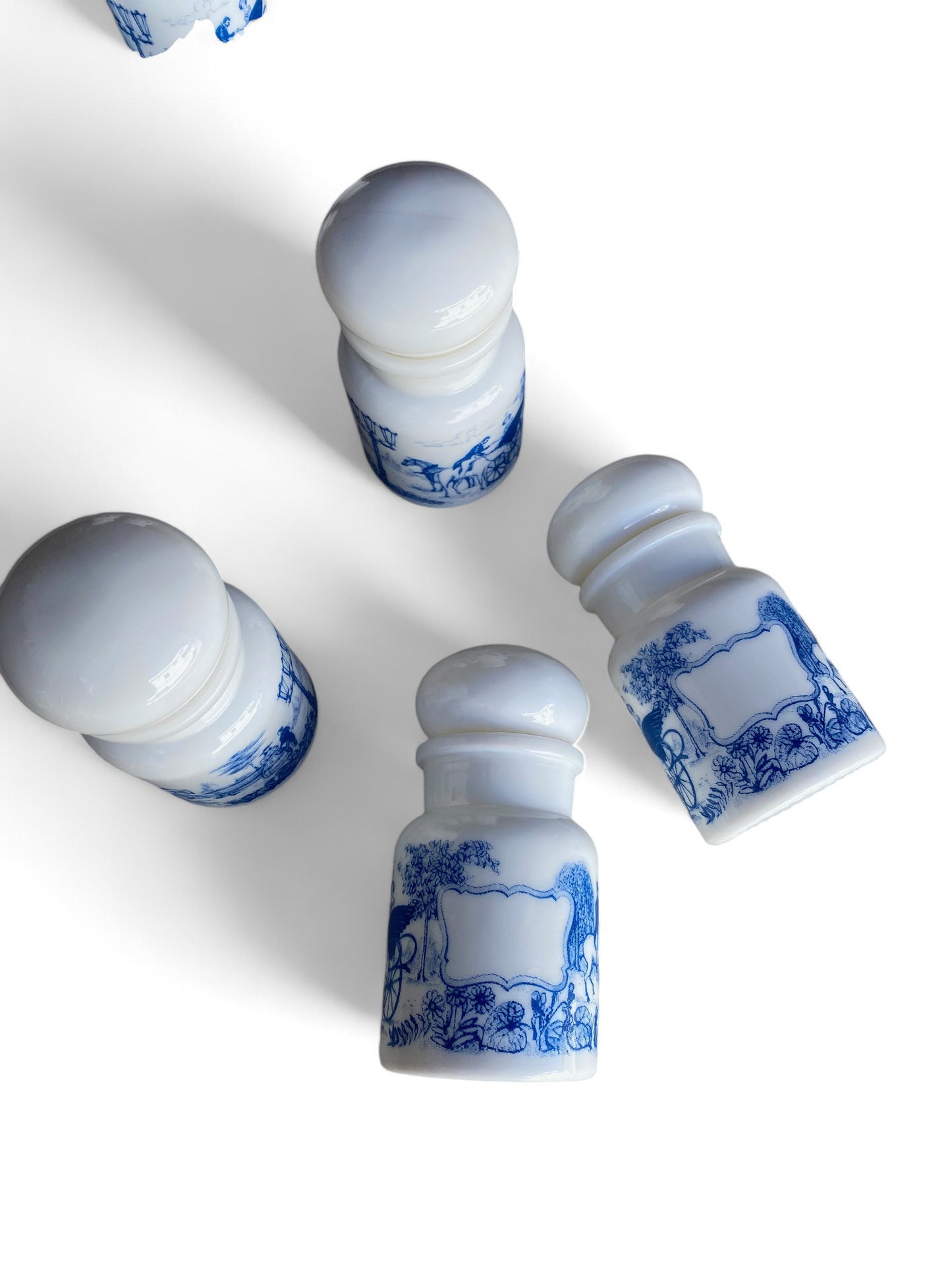 Vintage Belgian Apothecary Spice Jars