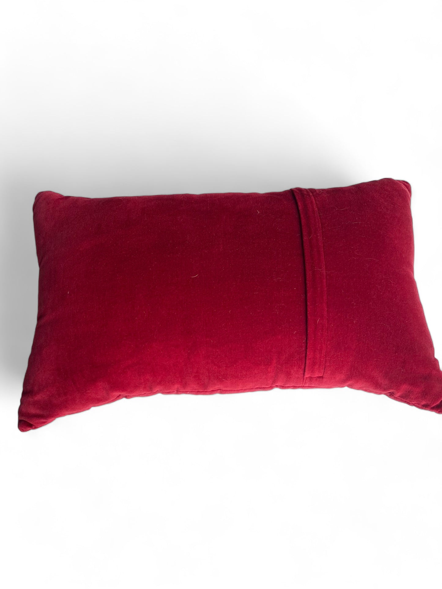Handmade Red Flower Cushion