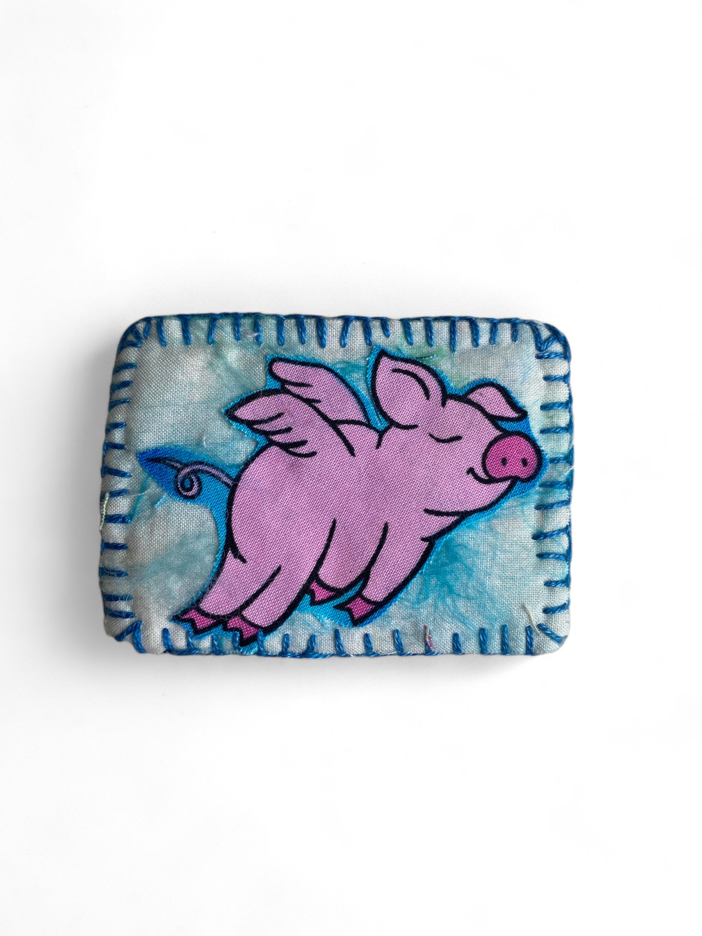 Hand Made Trading Card Flying Pig