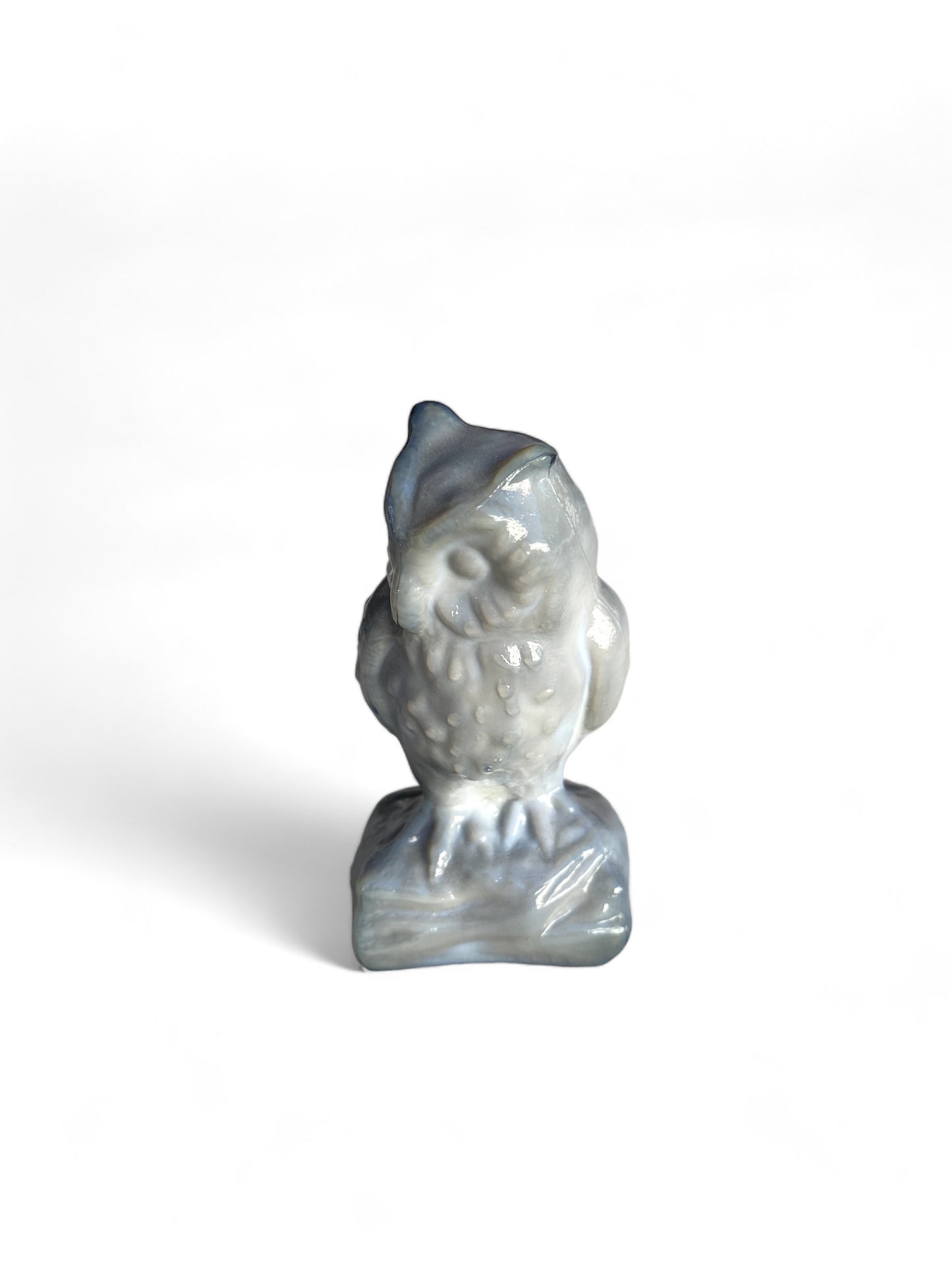 Vintage Boyd Glass Owl Grey