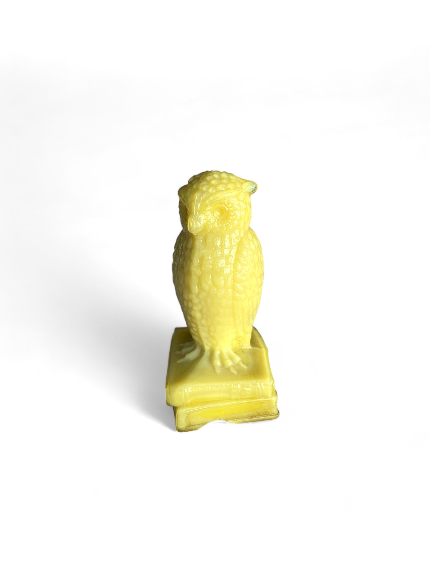Vintage Boyd Glass Owl Yellow