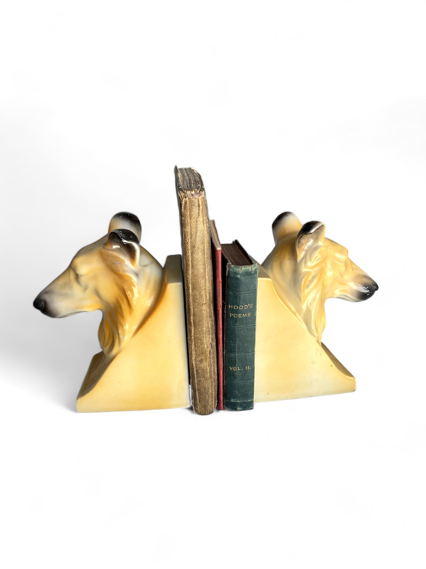 Vintage Ceramic Dog Book Ends
