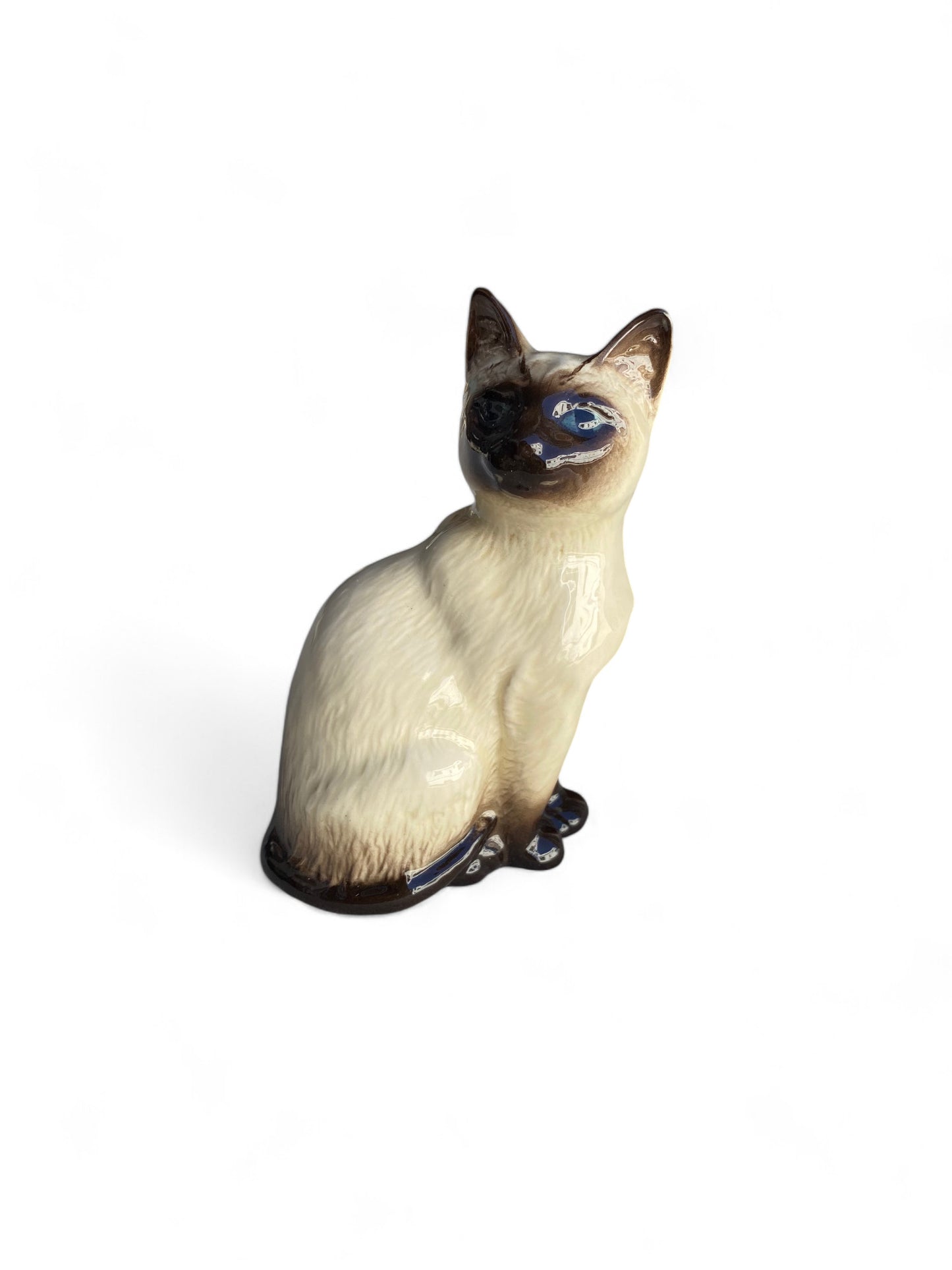 Vintage Porcelain Cat Small Siamese