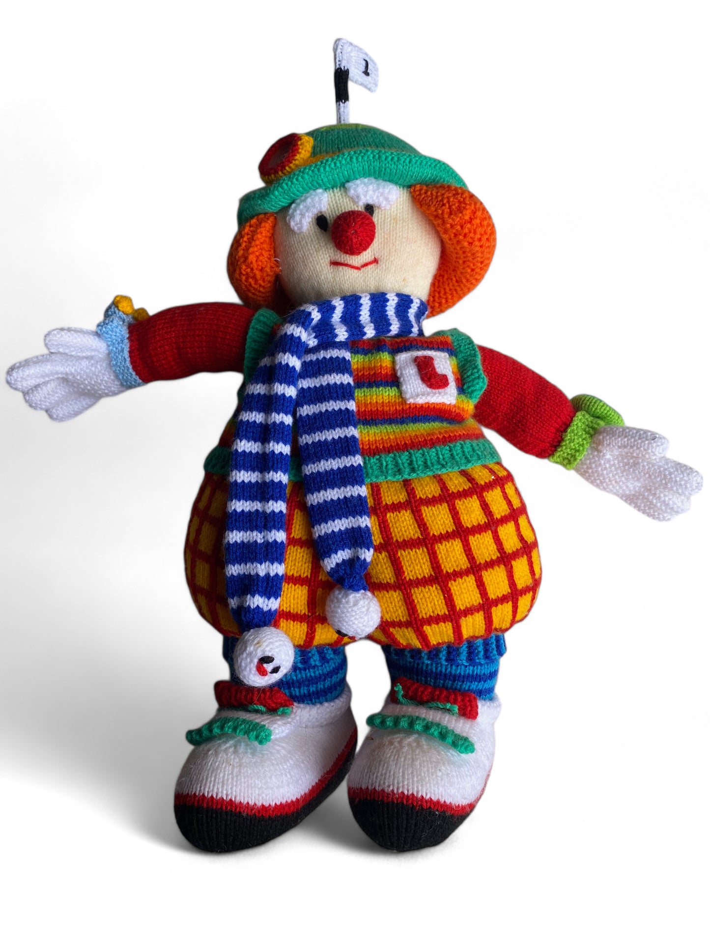 Vintage Hand Knitted Clown