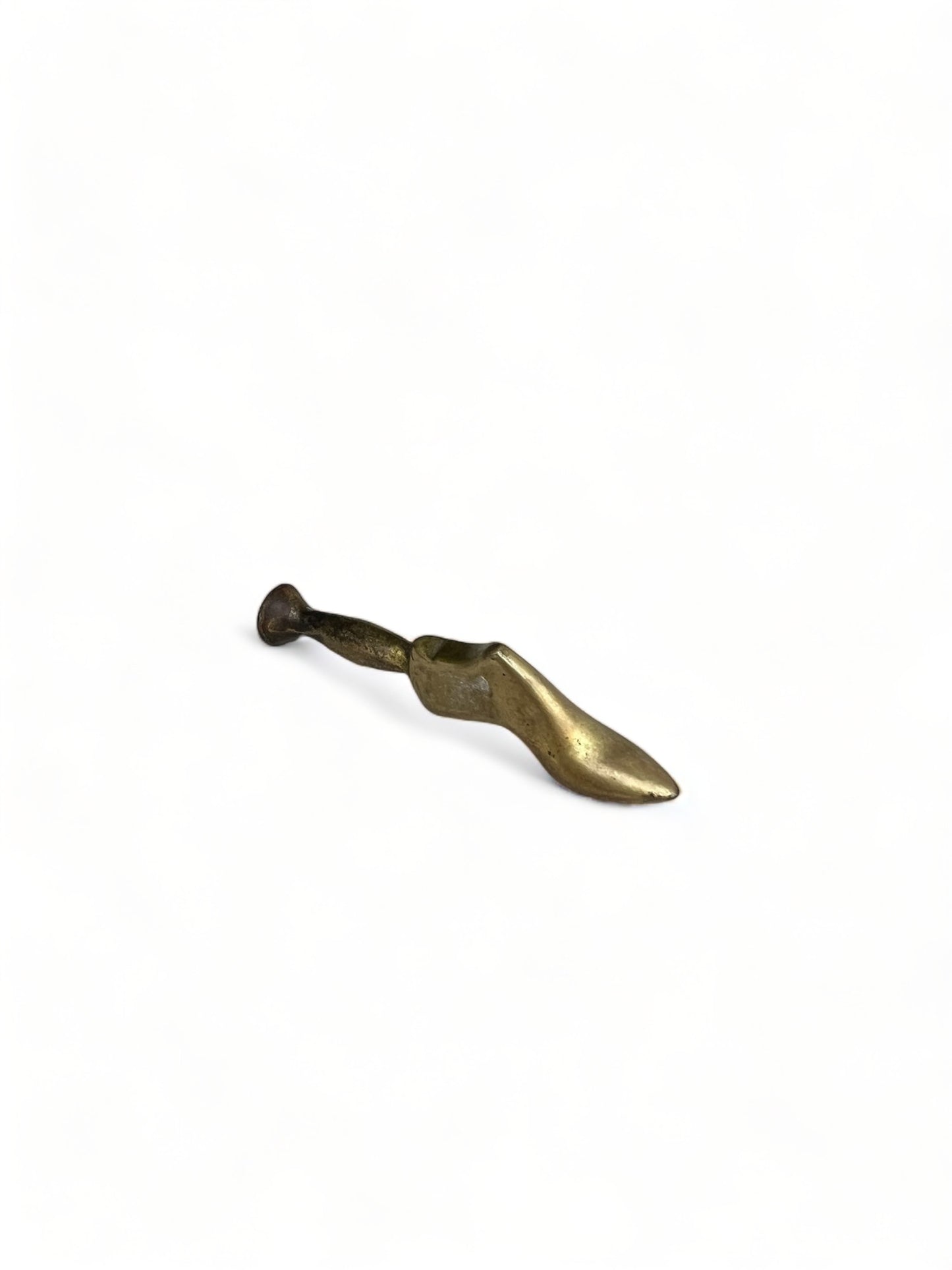 Vintage Miniature Brass Shoe Last