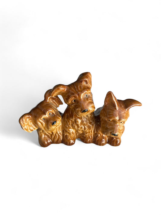 Vintage Ceramic Dogs Ornament