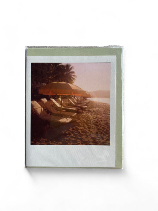 Beach Umbrella Blank Card