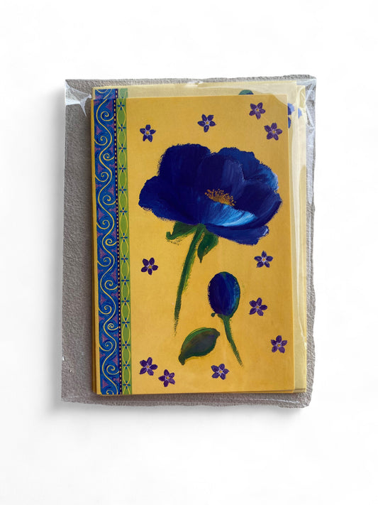 Blue Flower Blank Card