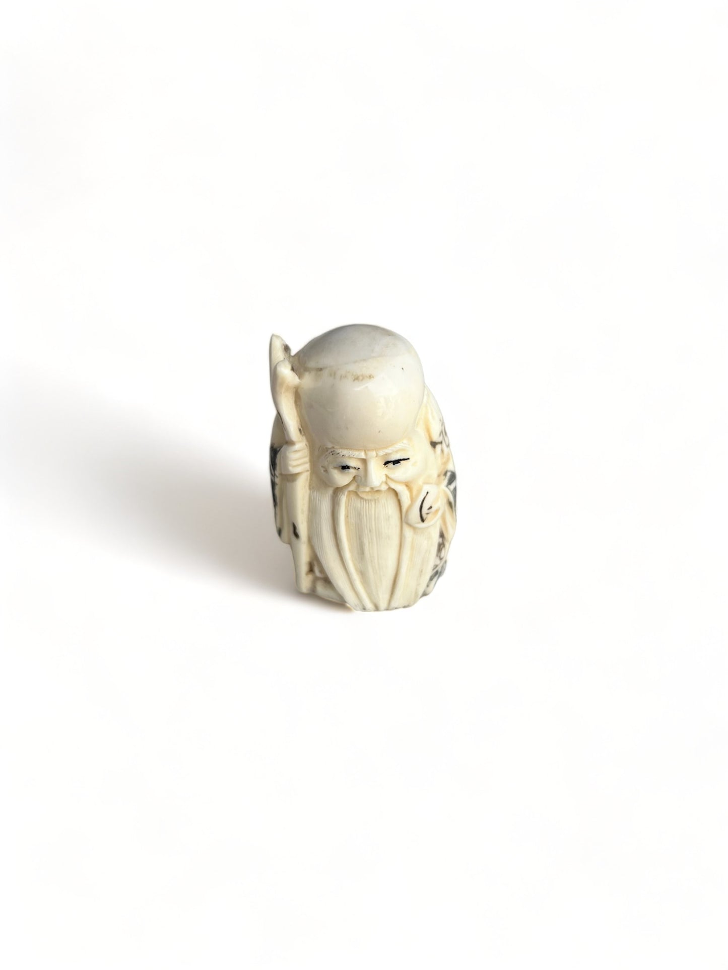 Wise Old Man Bone Carving