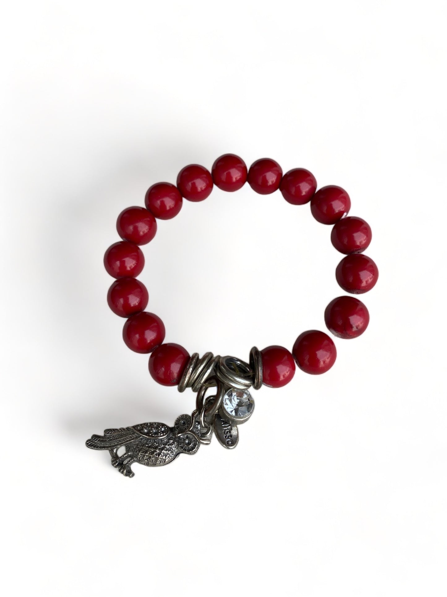 Chunky Red Beaded Bracelet