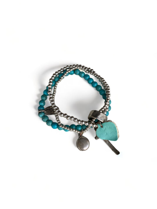 Chunky Bracelet Set Teal