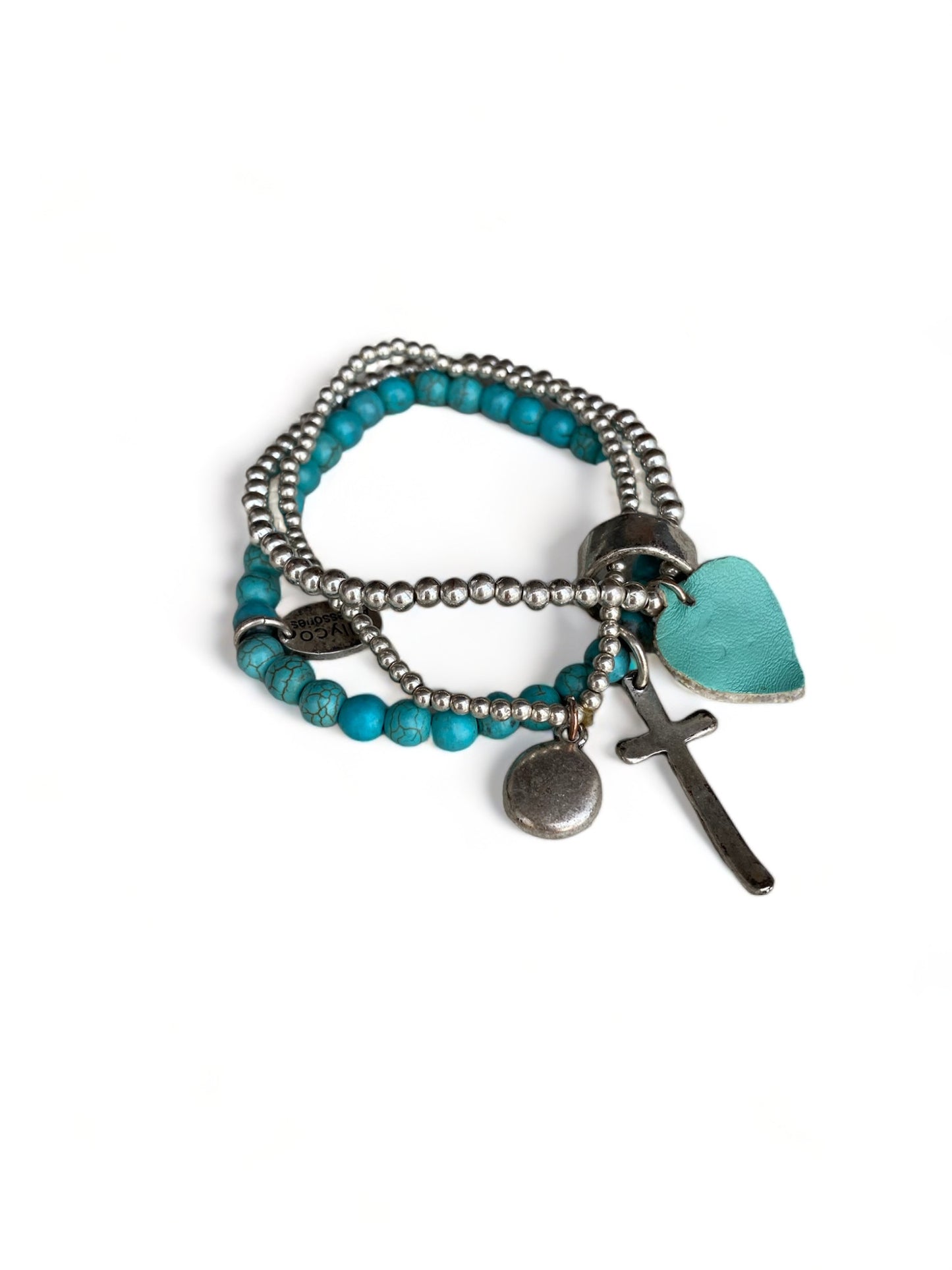 Chunky Bracelet Set Teal