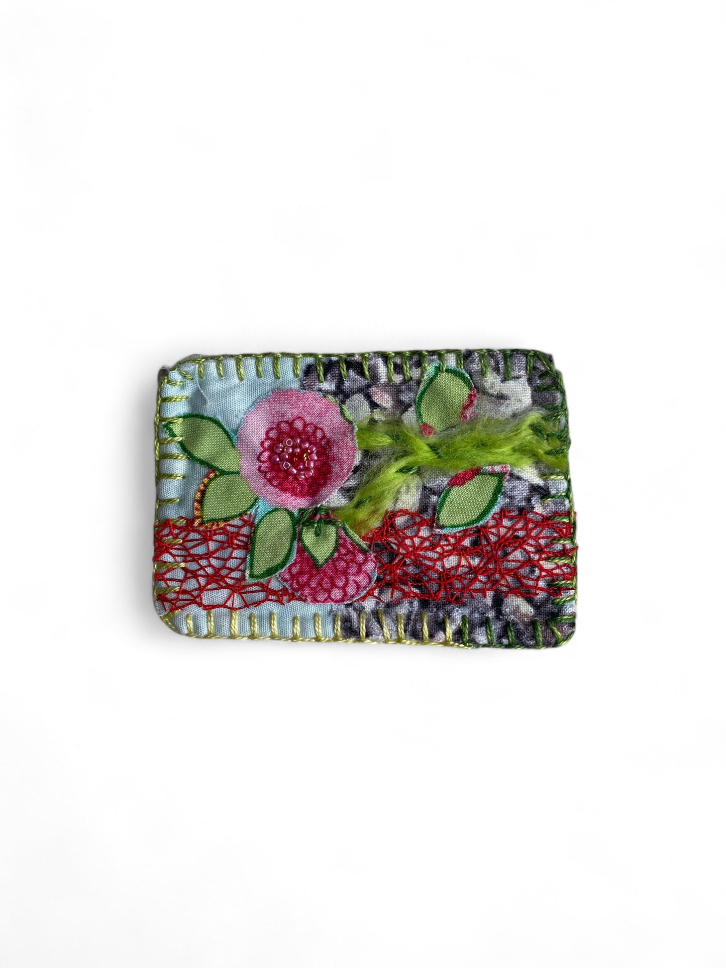 Hand Made Trading Card Pink Flower