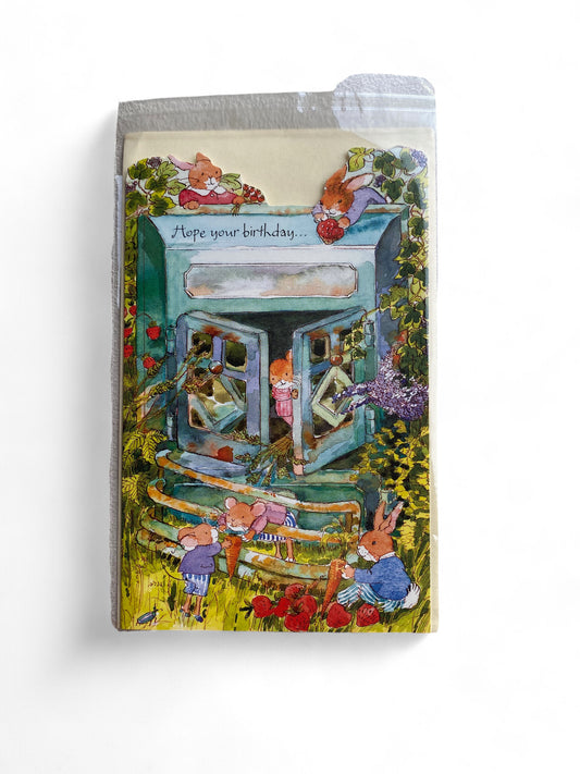 Mice and Rabbits Birthday Card