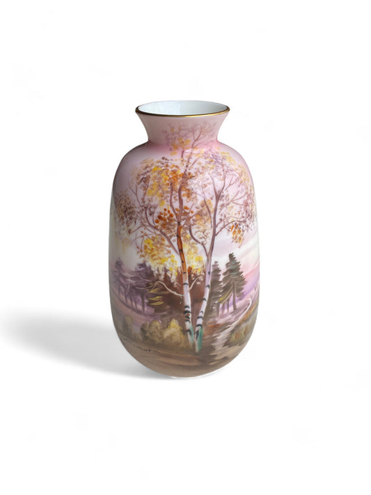 Vintage Noritake Hand Painted China Vase