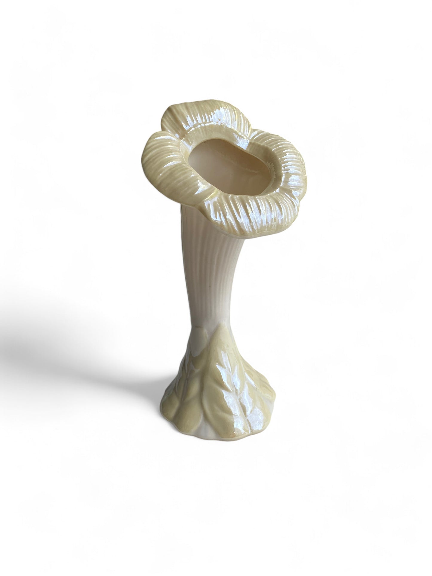 Vintage Belleek Porcelain Tulip Vase