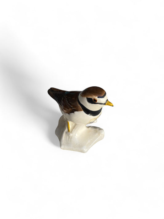 Vintage Sitting Bird Ceramic Ornament