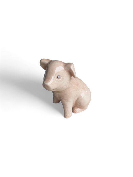 Vintage Porcelain Sitting Pig