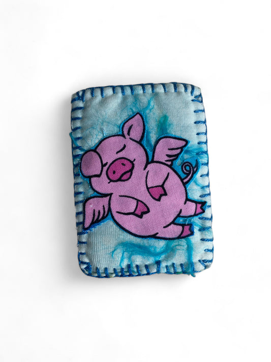 Hand Made Trading Card Flying Pig