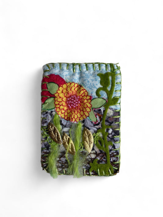 Hand Made Trading Card Yellow Flower