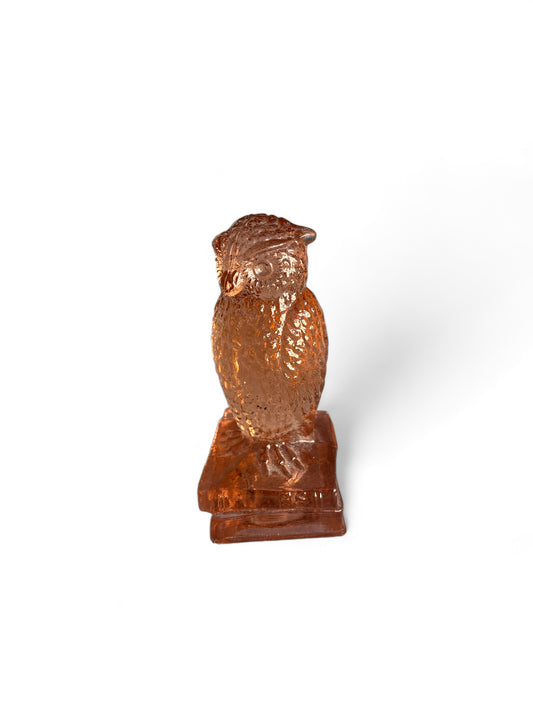 Vintage Boyd Glass Owl Brown
