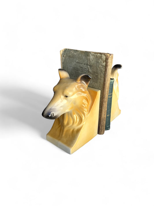 Vintage Ceramic Dog Book Ends