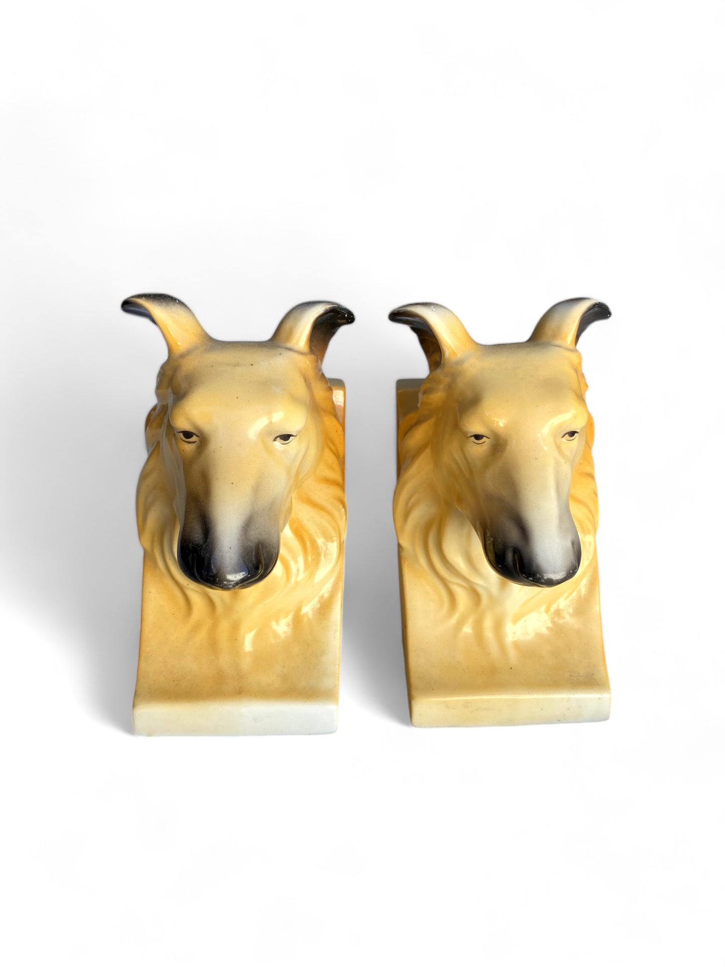 Vintage Ceramic Dog Book Ends