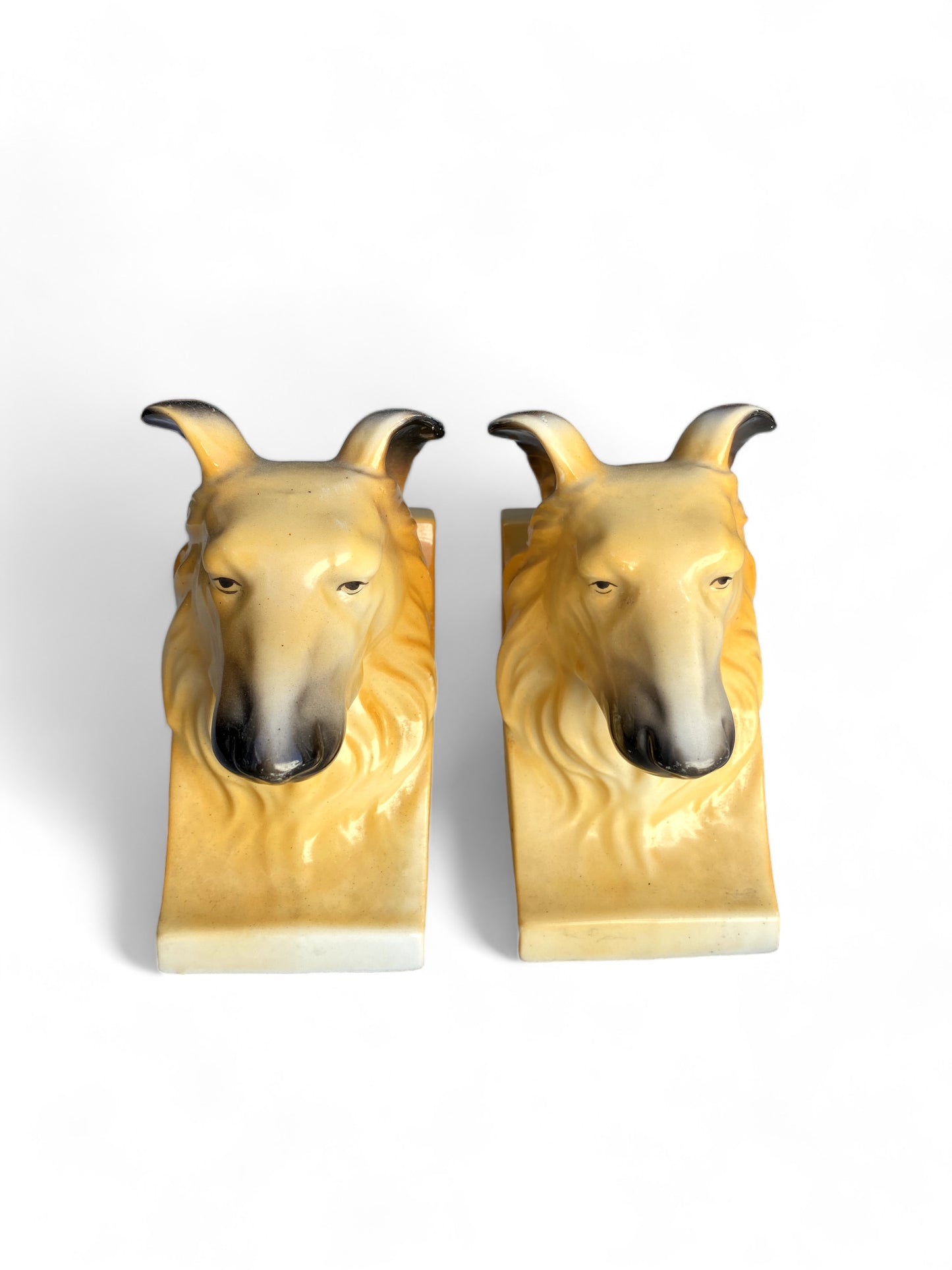 Vintage Ceramic Dog Book Ends