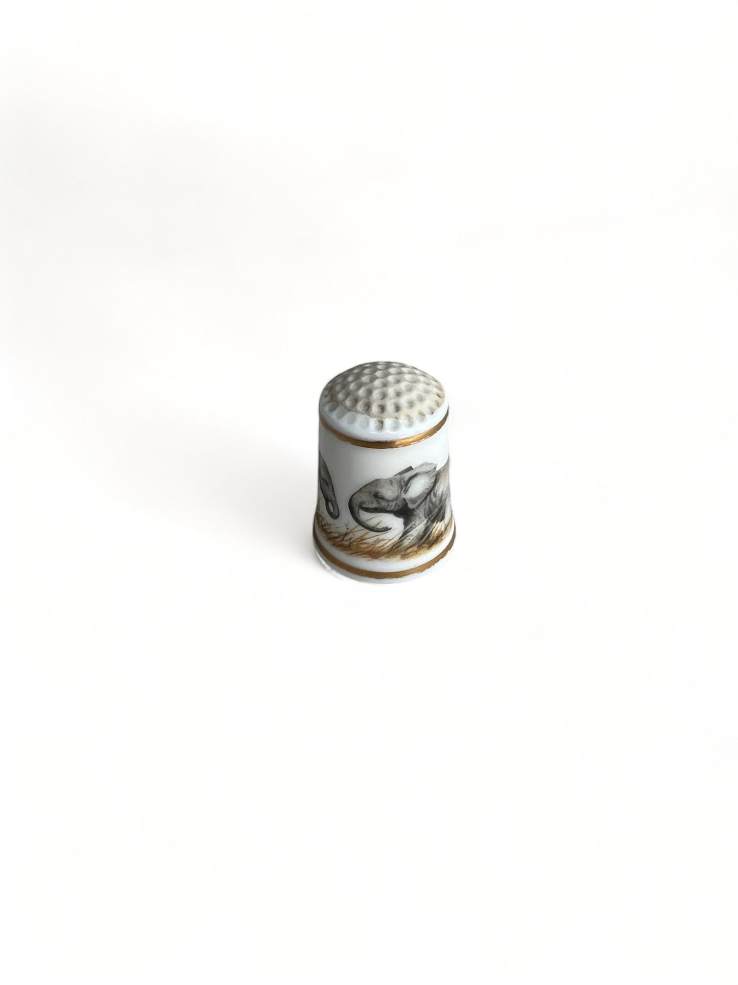 Vintage Porcelain Thimble Elephant