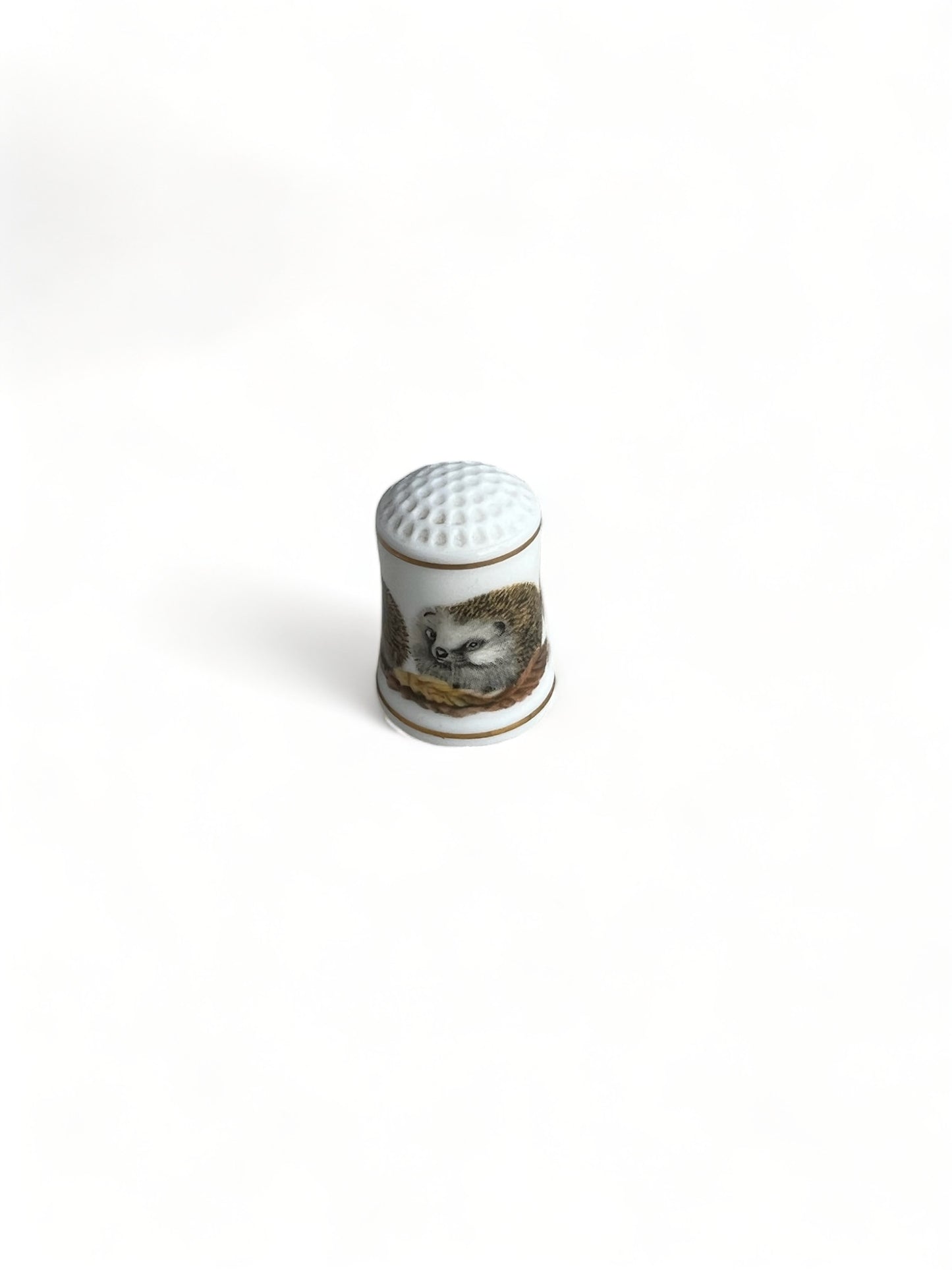 Vintage Porcelain Thimble Hedgehog