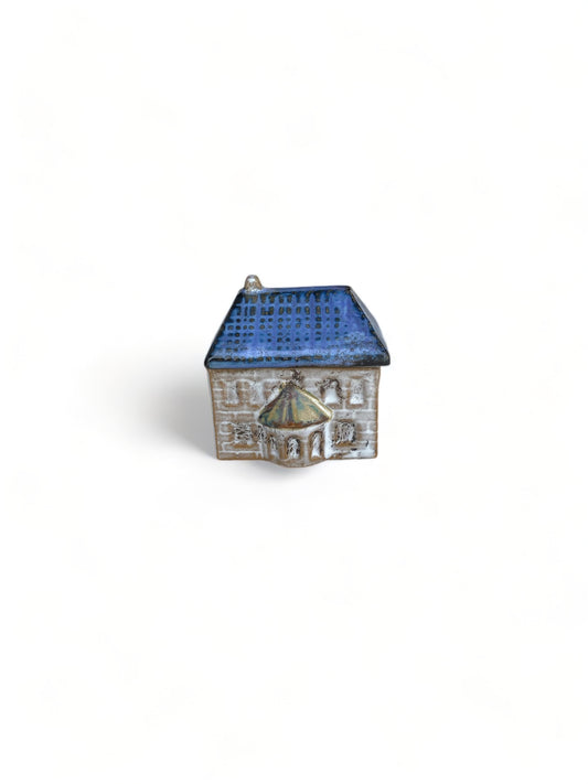 Blue Ceramic Cottage Ornament