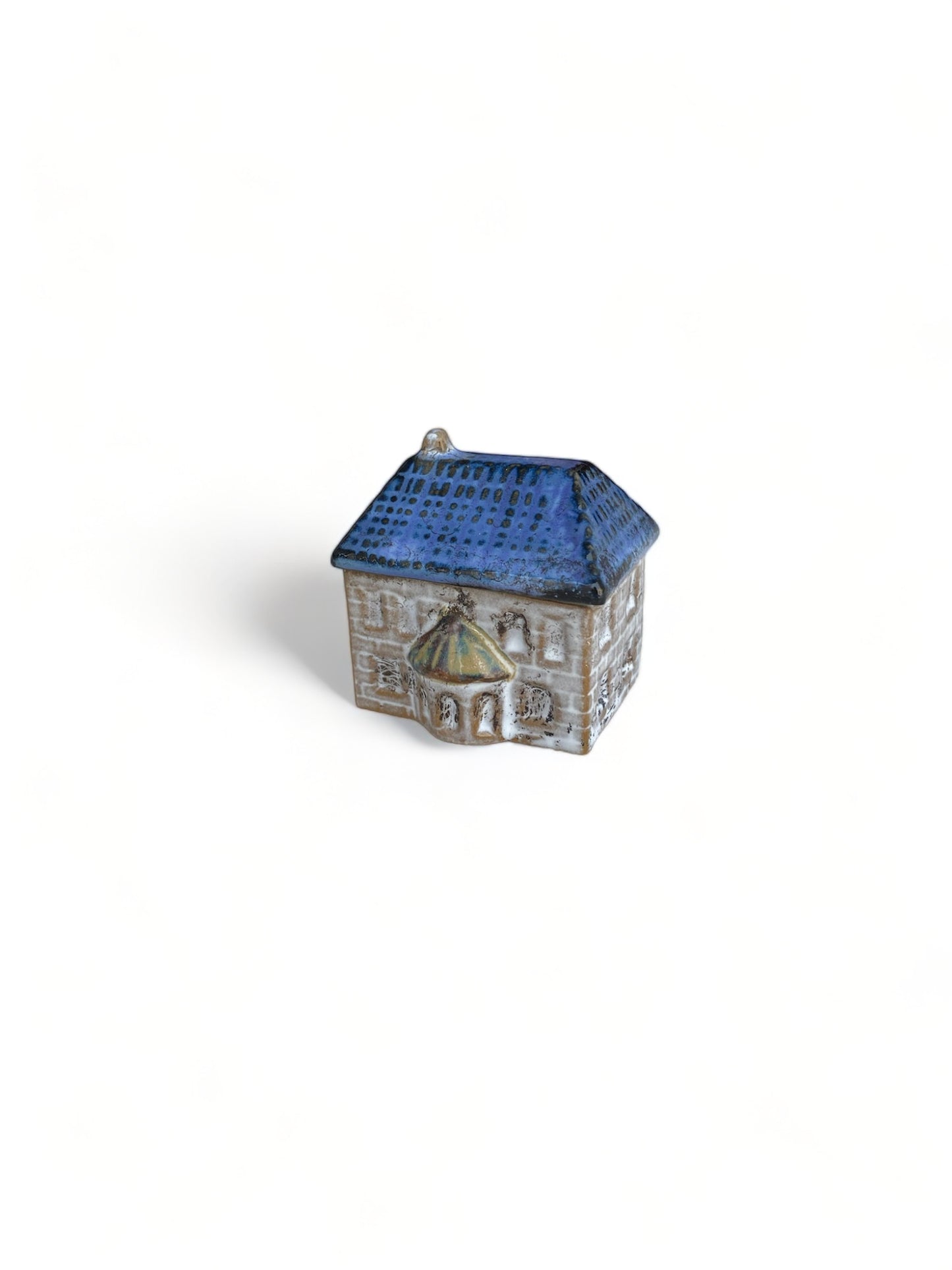 Blue Ceramic Cottage Ornament