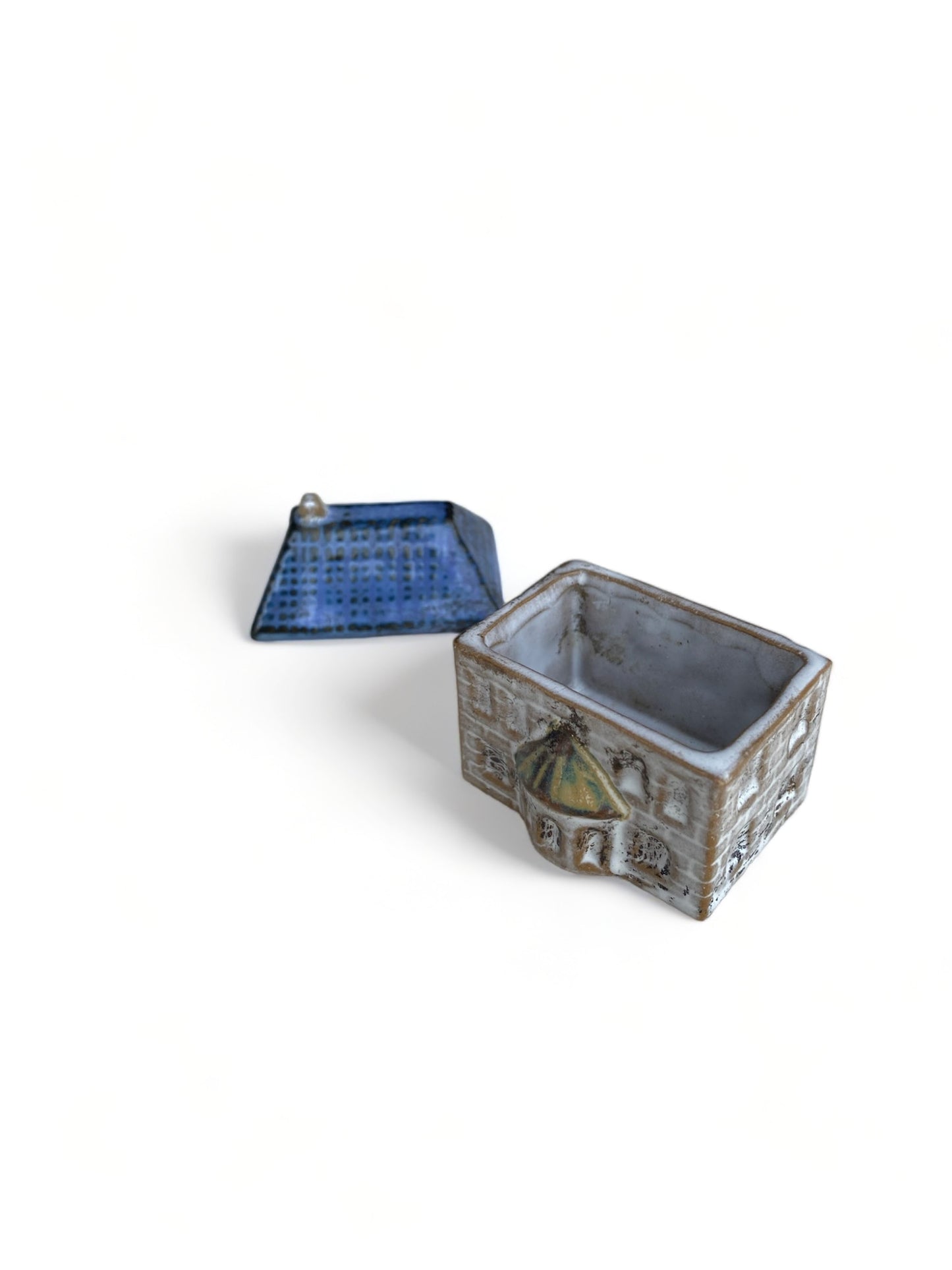 Blue Ceramic Cottage Ornament