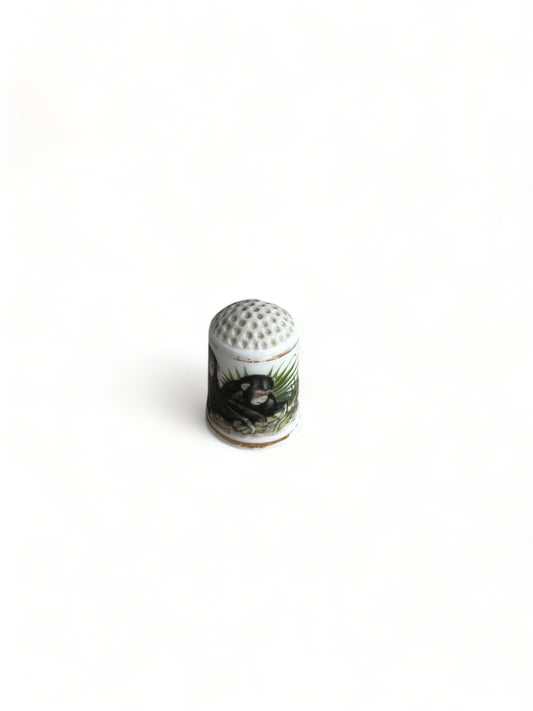 Vintage Porcelain Thimble Monkey