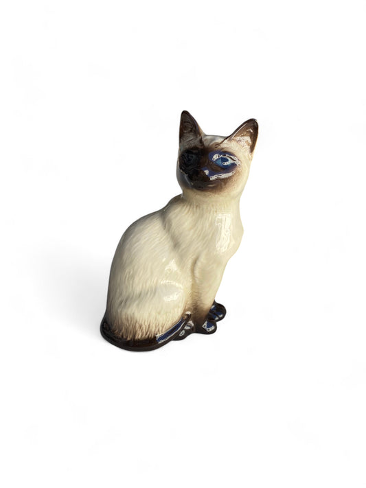 Vintage Porcelain Cat Small Siamese