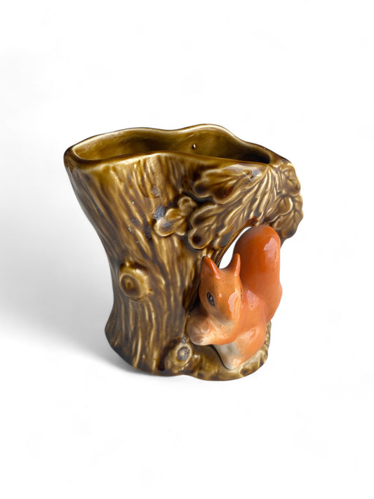Vintage Sylvac Ceramic Squirrel Vase