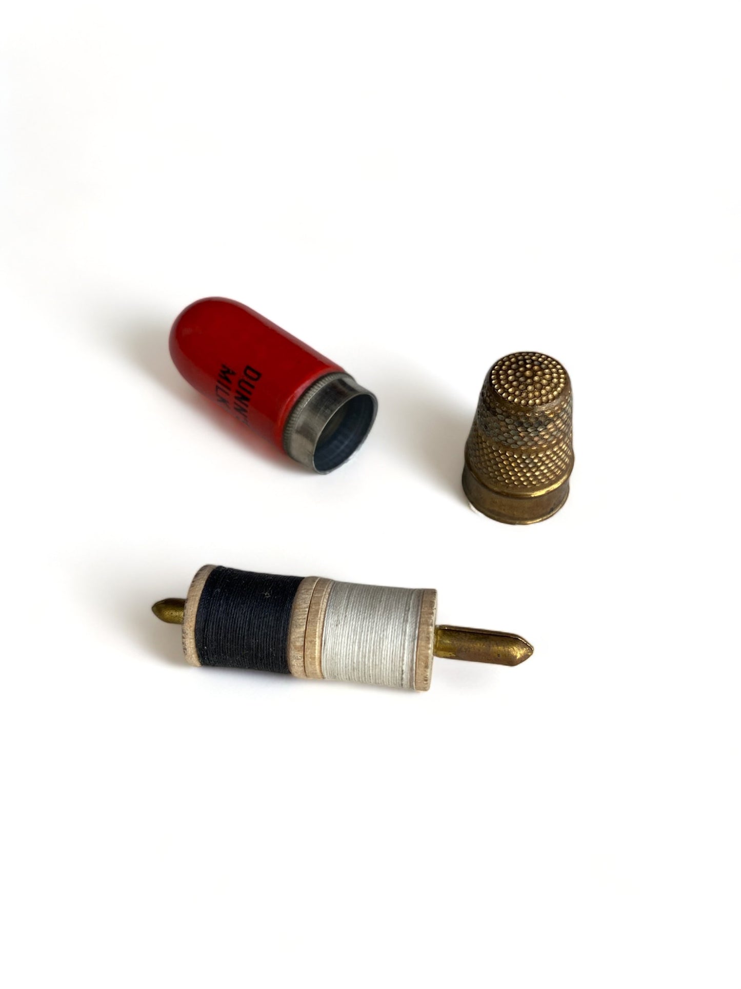 Vintage Sewing Kit Red Bullet