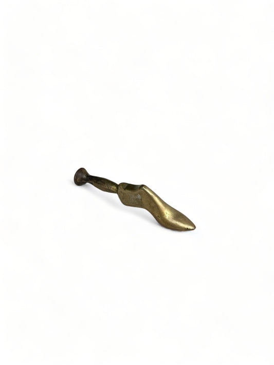 Vintage Miniature Brass Shoe Last